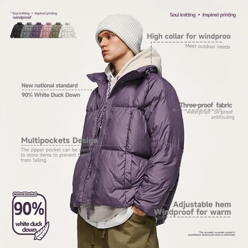 Doudoune violet Streetwear