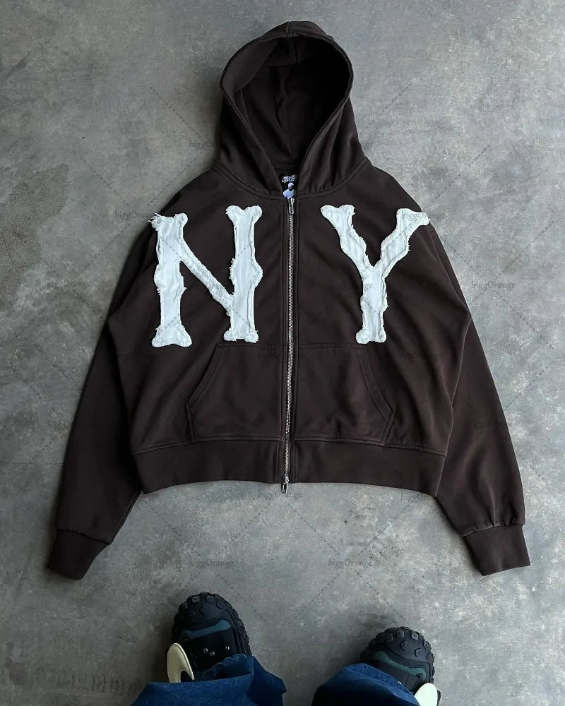 Full zip Embroidered Y2K