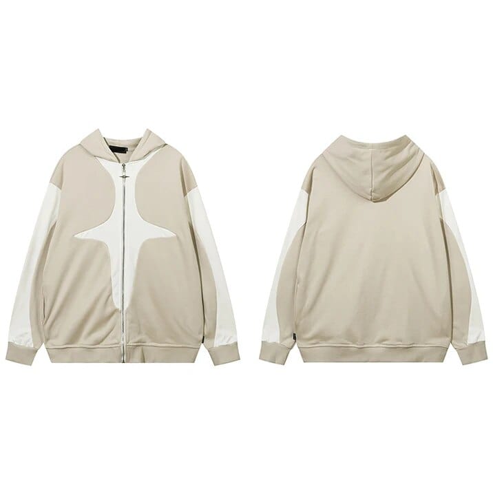 Hoodie beige Streetwear Y2K