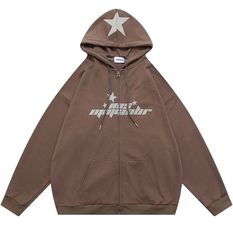 Hoodie marron Y2K Homme