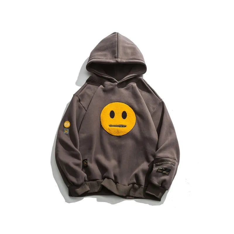 Hoodie Smiley y2k marron