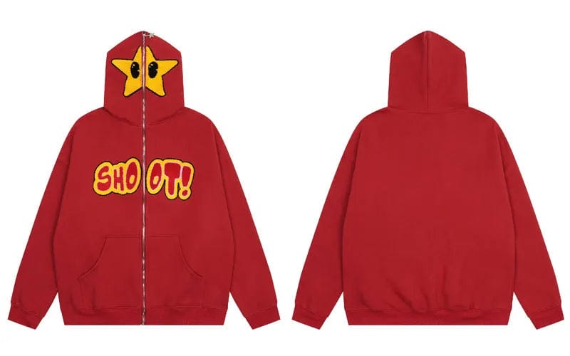 Hoodies rouge Y2K