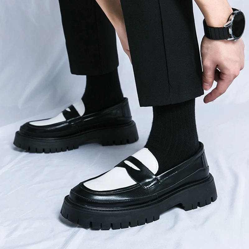 Loafers noir en Cuir