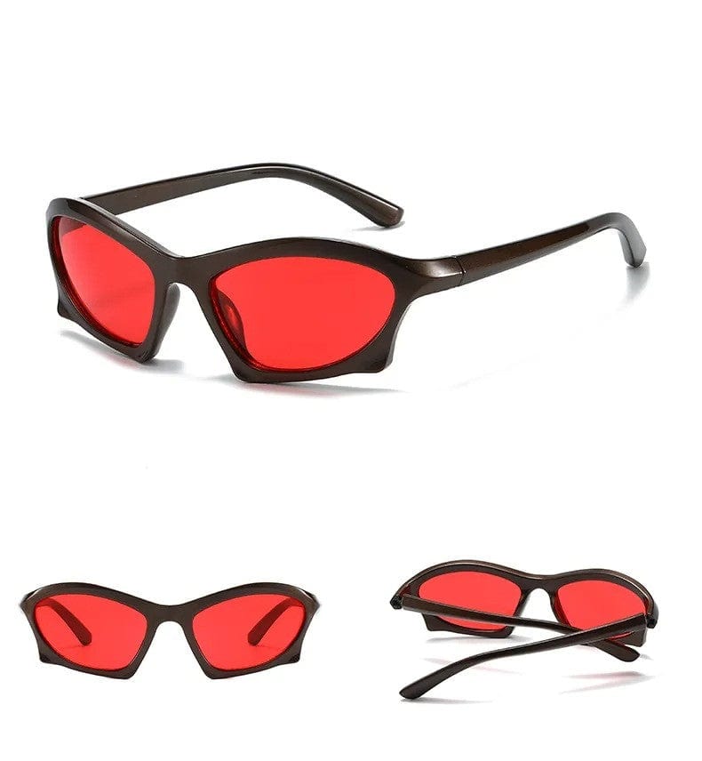 Lunette de Soleil Y2K rouge