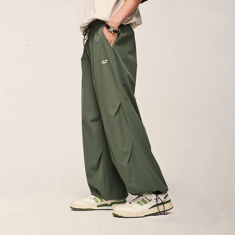 Pantalon Parachute Vert