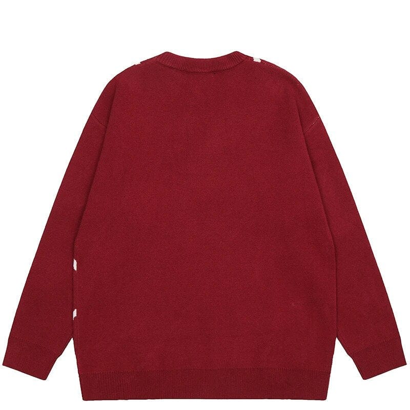 Pull En Toile d'araignée rouge