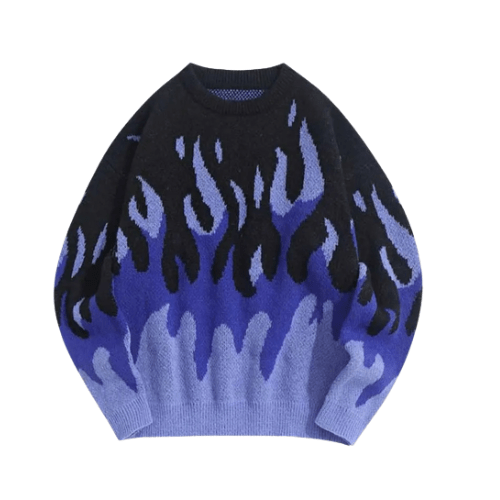 Pull Flamme bleu