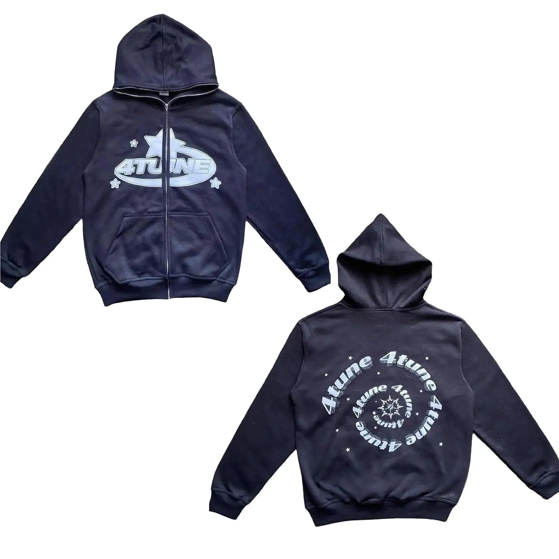 Sweat bleu marine Full Zip Y2k