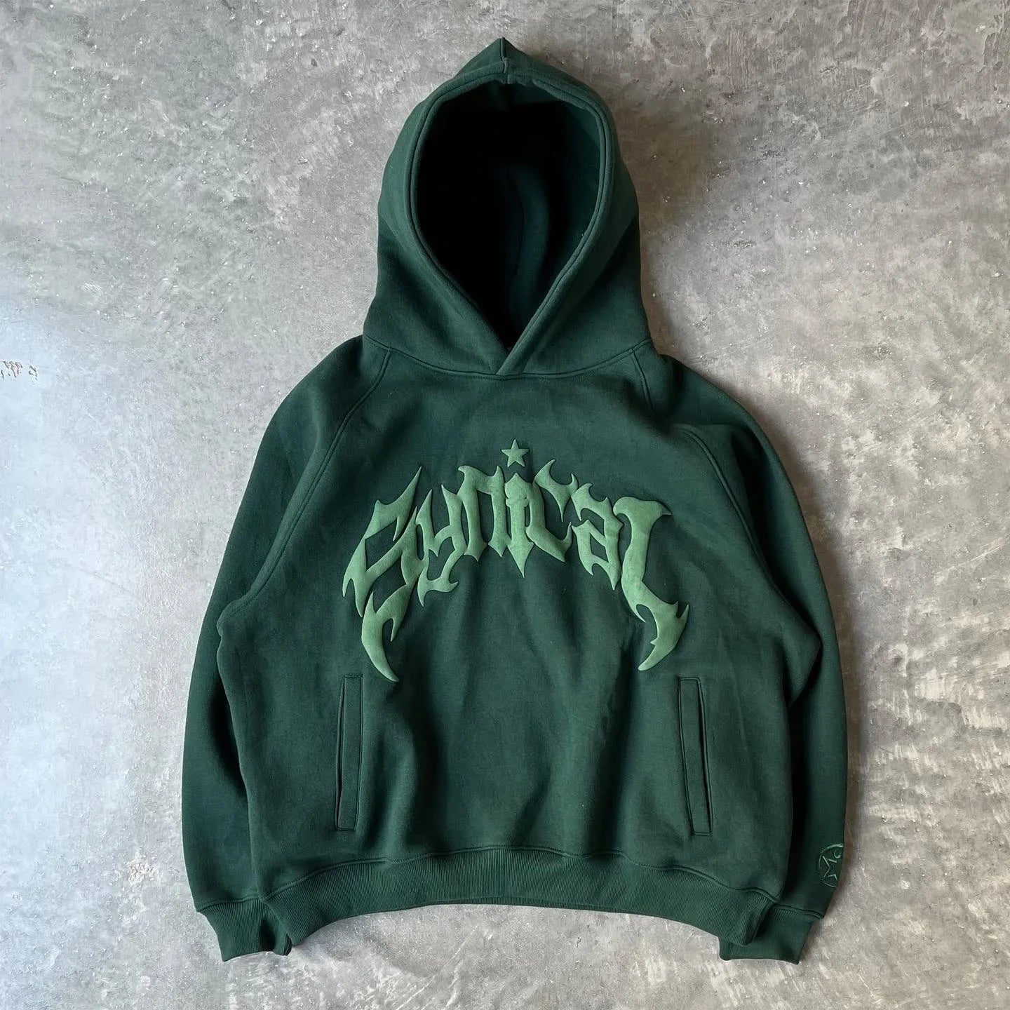 Sweat Y2K zippé vert