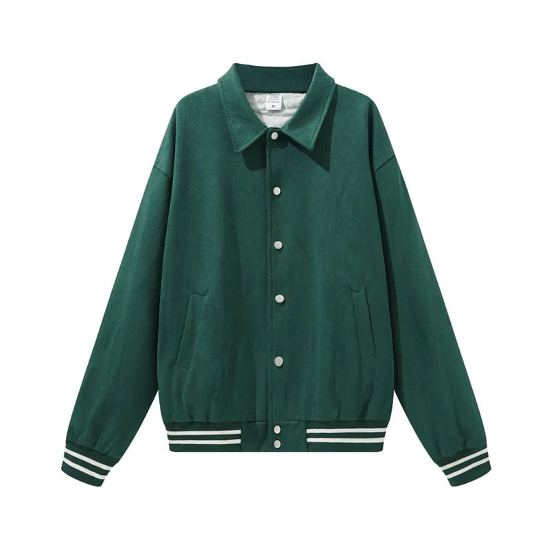 Veste Baseball verte Vintage