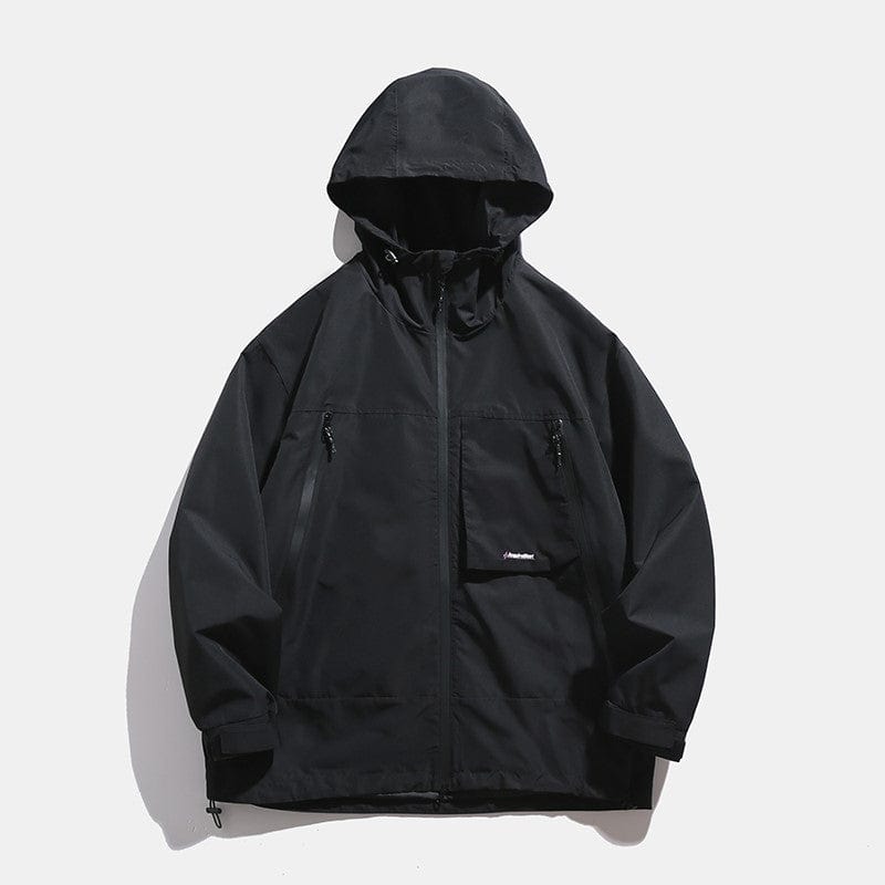 Veste Gorpcore noir Double Zip