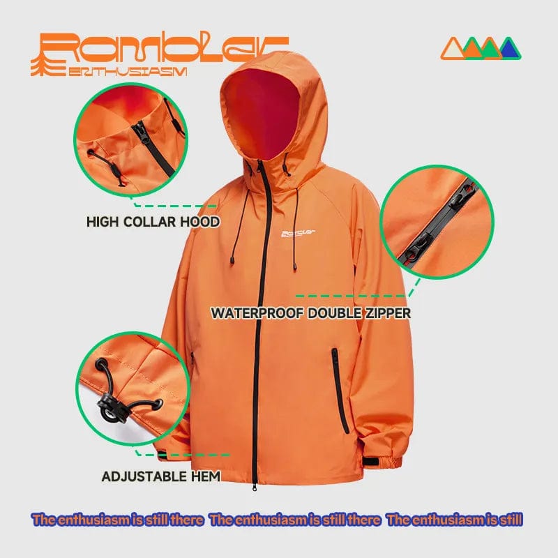 Veste GorpCore orange Imperméable