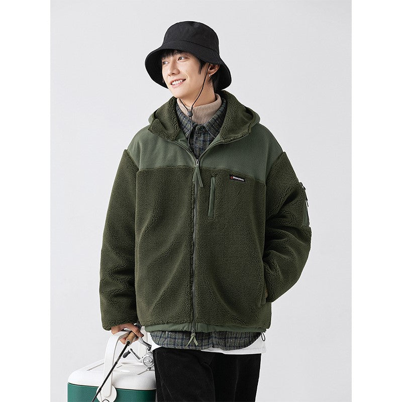 Veste Polaire à Capuche Homme vert