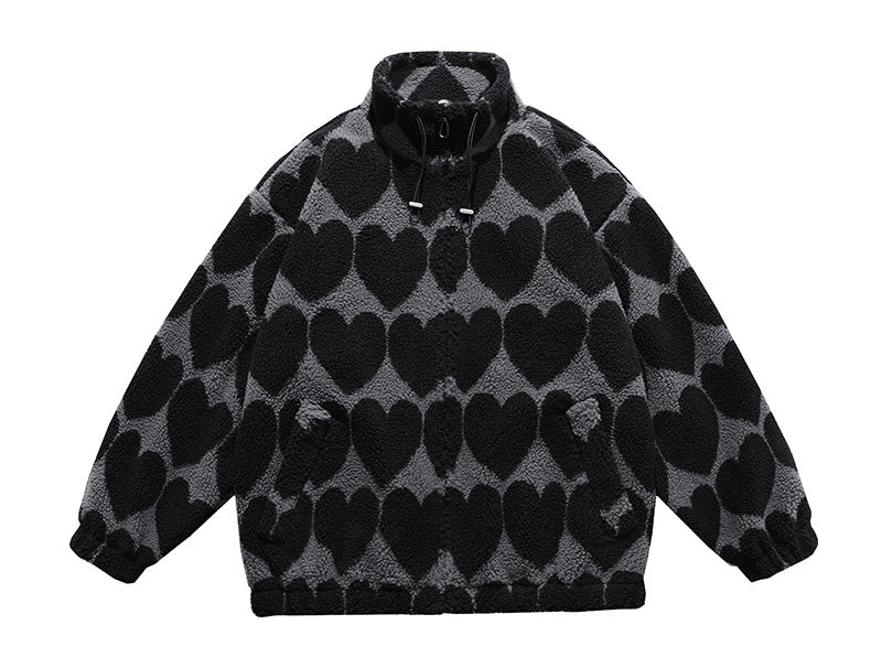 Veste Polaire Coeur y2k