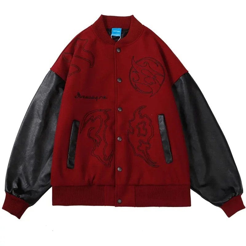 Veste Y2K Streetwear rouge