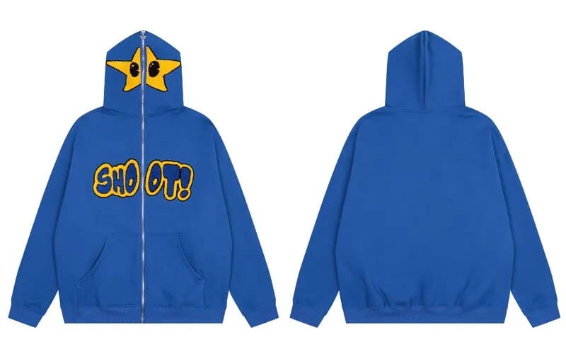 y2k hoodies bleu