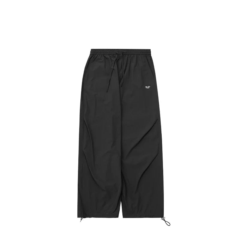 y2k Pantalon Parachute noir